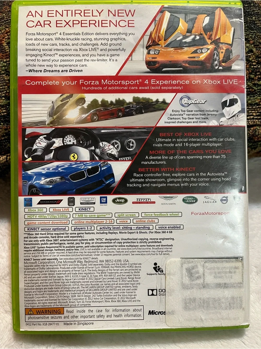 XBOX 360 Forza Motorsport 4 Essentials Edition - - Red
